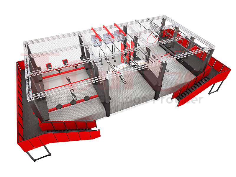 Ninja Course Aluminium Structure With Airbag