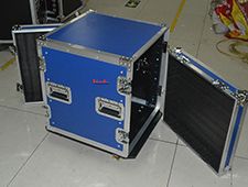 12U Shock Mount Amp Blue Rack Cases – 18inch Body Depth