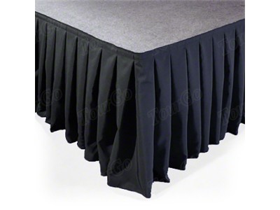 12′ Box-Pleat Stage Skirt for 8″ High Stage Systems