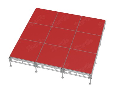 TourGo Exhibition Stage Hire 12ft x 12ft Aluminum Stage Platform with Non-slip Finished