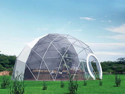 TourGo Outdoor Cabin 12m UV Resistant DIY Clear Glass Geodesic Dome House Tents
