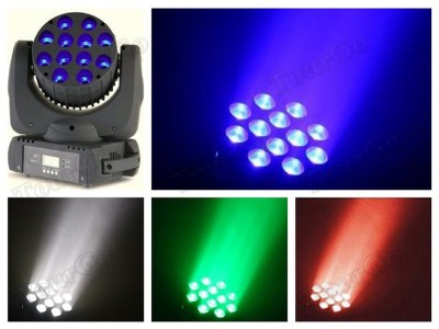 12x10W RGBW 4 In 1 LED Beam Moving Head Lights