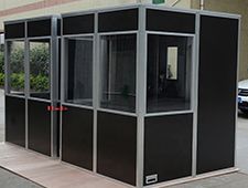 Portable two person full size black simultaneous interpreter booth for sale