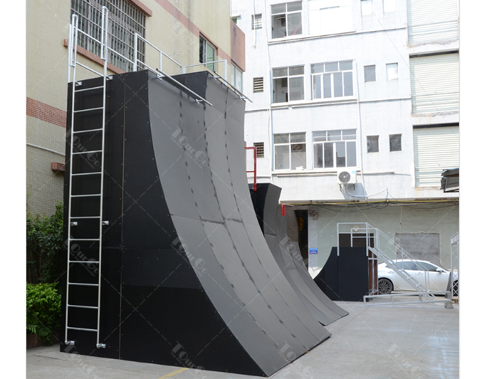 Rainproof climbing training facility Ninja warrior obstacle course Steel Triple outdoor warped wall for kids and adults