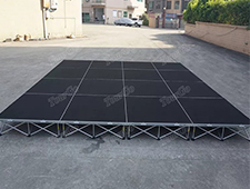 16ft x 16ft Outdoor Event Portable Stage With Black Stage Platform