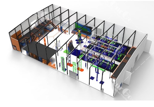 Indoor Adventure Park Kids Playground Junior Training Fitness Parkour Equipment American Ninja Warrior Course