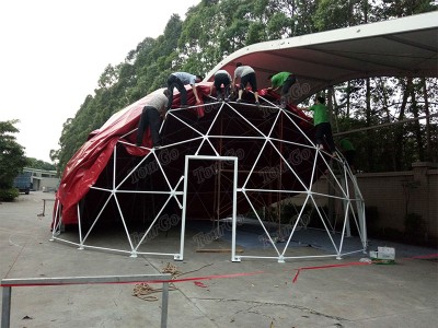 TourGo Diameter 13m Large Tall Hexagon Dome Tent for Sale