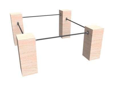 Integrated Obstacle System Parkour Small Bars Kit