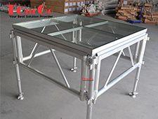 TourGo Portable Aluminum Frame Plexiglass Stage