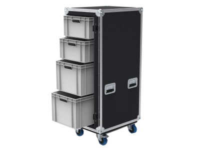 4 Drawer Slide and Slam Euro Container Flight Case