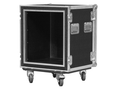 14U ATA Rack Amp Road Shock Mount Case 18″ Deep with Wheels
