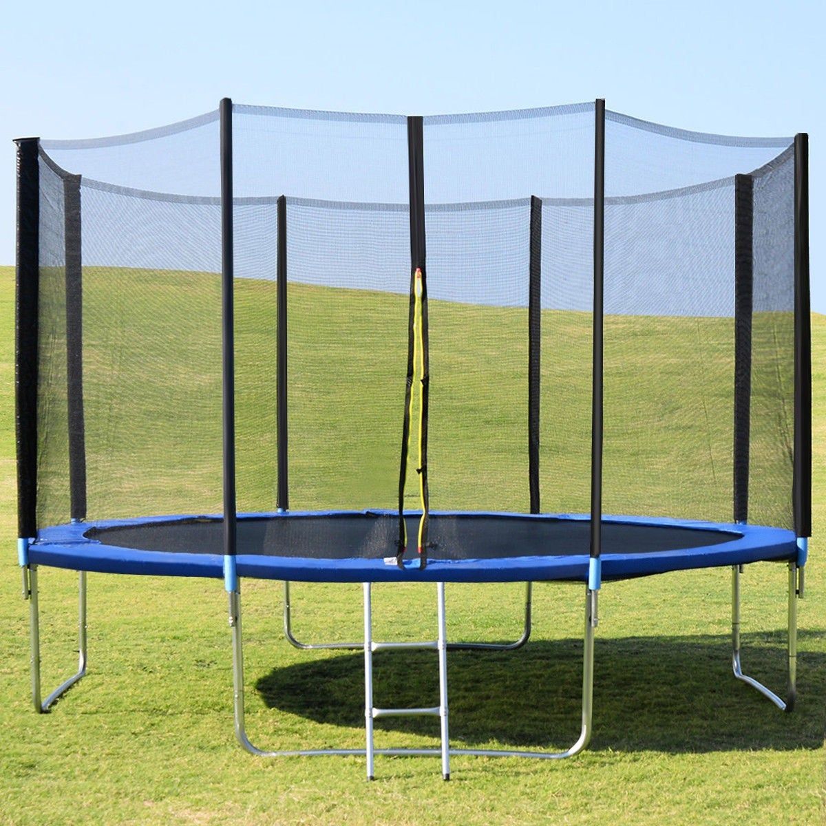 14ft Backyard Kids Single Bungee Jumping Trampoline with Safety Net