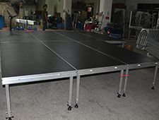 Mobile Portable Stage with Adjustable Square Tube Legs