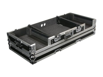 Universal 19″ Format DJ Mixer and Two Medium Format Media Players Coffin Flight Case
