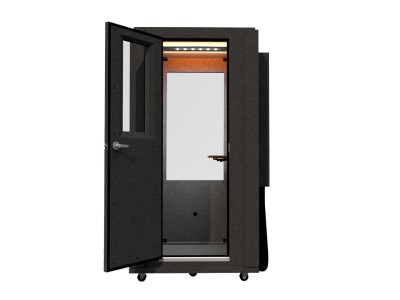 Mobile diy soundproof office phone booth for home with wheels