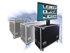 TourGo 86” 82” 60” 55” 40” Samsung Universal Motorized Electric Lift Plasma LCD LED TV flight Road Case with tv stands