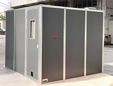 TourGo ISO 4043 Custom 3 Person Simultaneous Translation System Silent Booth for Recording Vocal