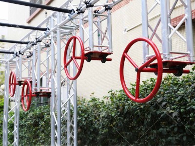 Spinning wheels mobile Ninja Warrior Obstacle Course Spin Cycle Gym Equipment Public Large Exercise Athlete