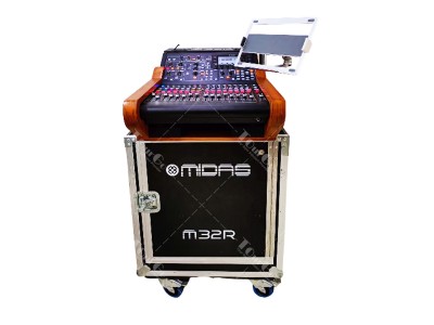 Flip flight case for MIDAS M32R with dockhause 15cm depth