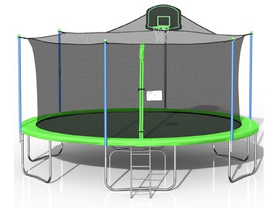 16′ Round Backyard Trampoline with Safety Enclosure