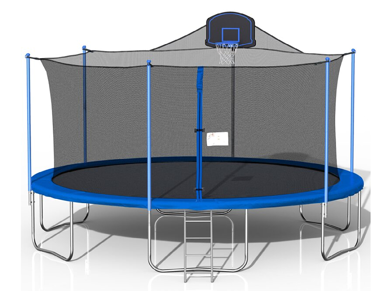 https://www.tourgosolution.com/?p=96545 16' Round Backyard Trampoline with Safety Enclosure