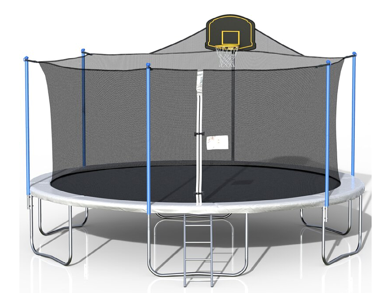 https://www.tourgosolution.com/?p=96545 16' Round Backyard Trampoline with Safety Enclosure