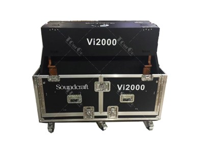 Flip case for Soundcraft VI 2000 2HE with 20cm doghouse