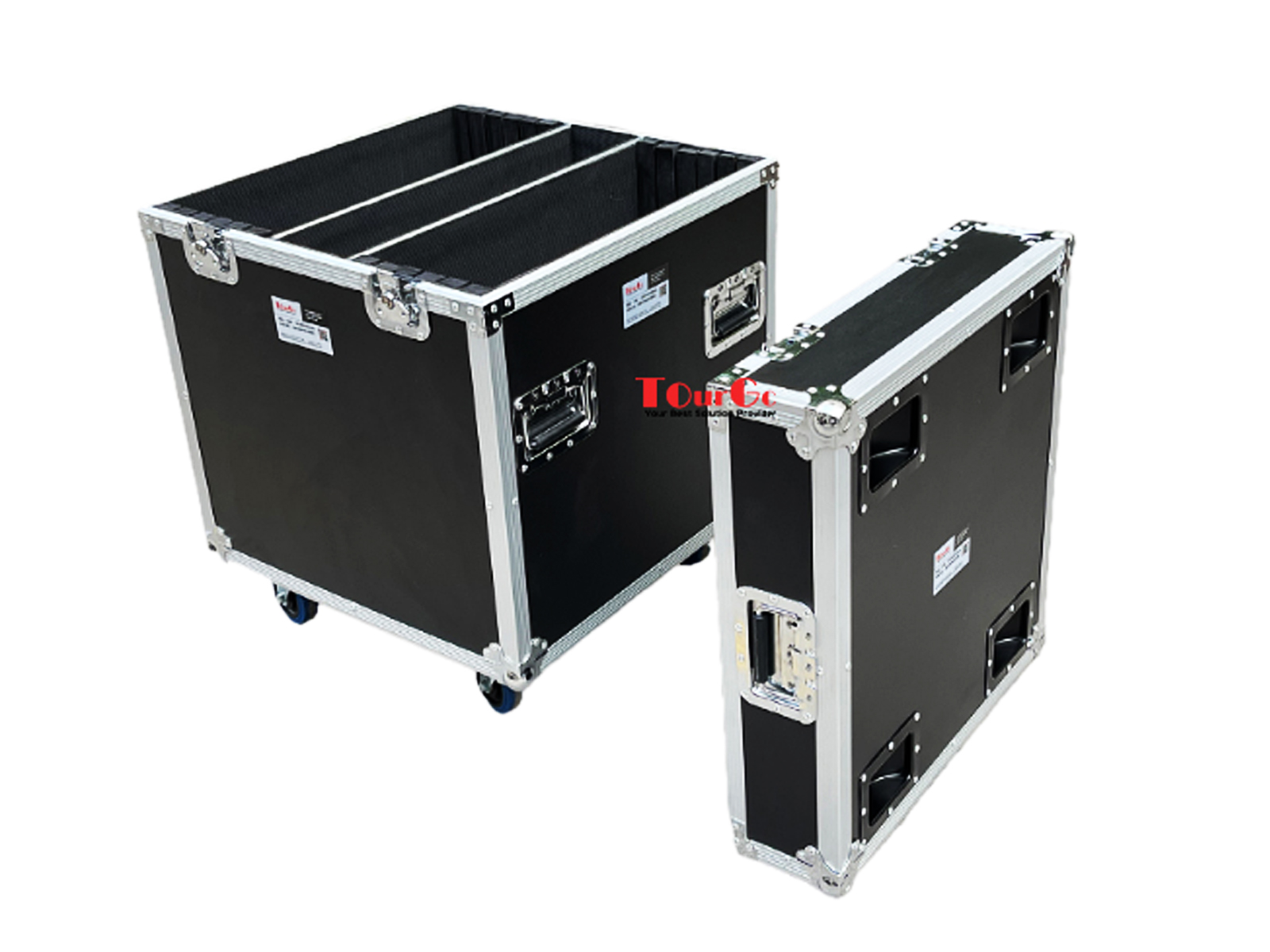 Flight case for 10pcs 600x600x5mm Pipe Drape base plates