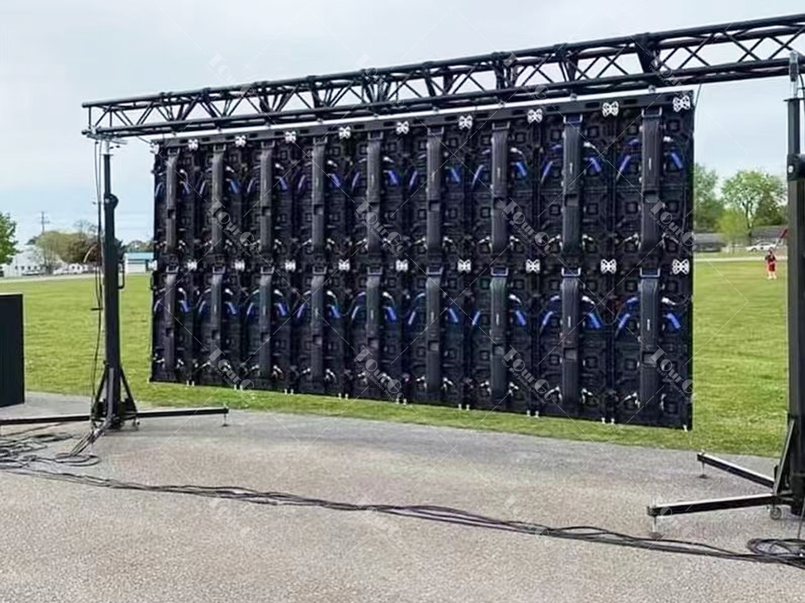 Aluminum Truss Lifting Tower Hand Crank Stand Truss LED Screen Ground Support