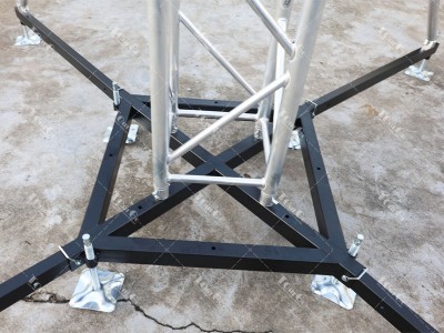 Truss Basement Stage Truss System Lift Base Plate With Outrigger