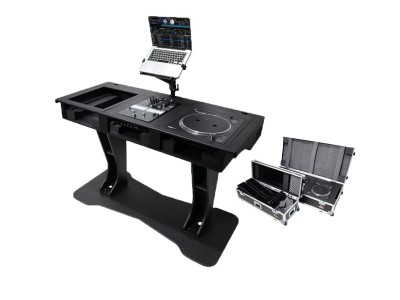 XZF-DJTCDMBLCASE Control Tower DJ Podium w/Road Cases To Fit Mixer/Denon X1850/Rane RANE72/Pioneer DJM-S7 / DJM-S11