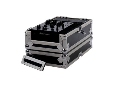 10″ DJ MIXER CASE WITH FRONT DOORS AND FLUORESCENT ON ALL TRIMS