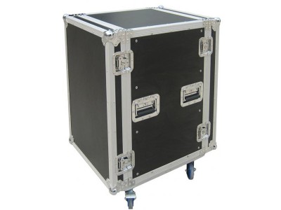 16U Amp Rack Cases – 18inch body depth with wheels