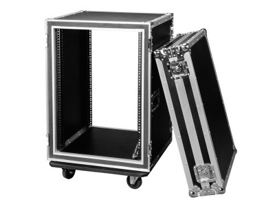 16U ATA Rack Amp Road Shock Mount Case 18″ Deep with Wheels