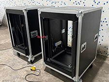 TourGo Custom Heavy Duty Road 16U Rack Flight Cases for Amplifier & Audio System with LED Lights