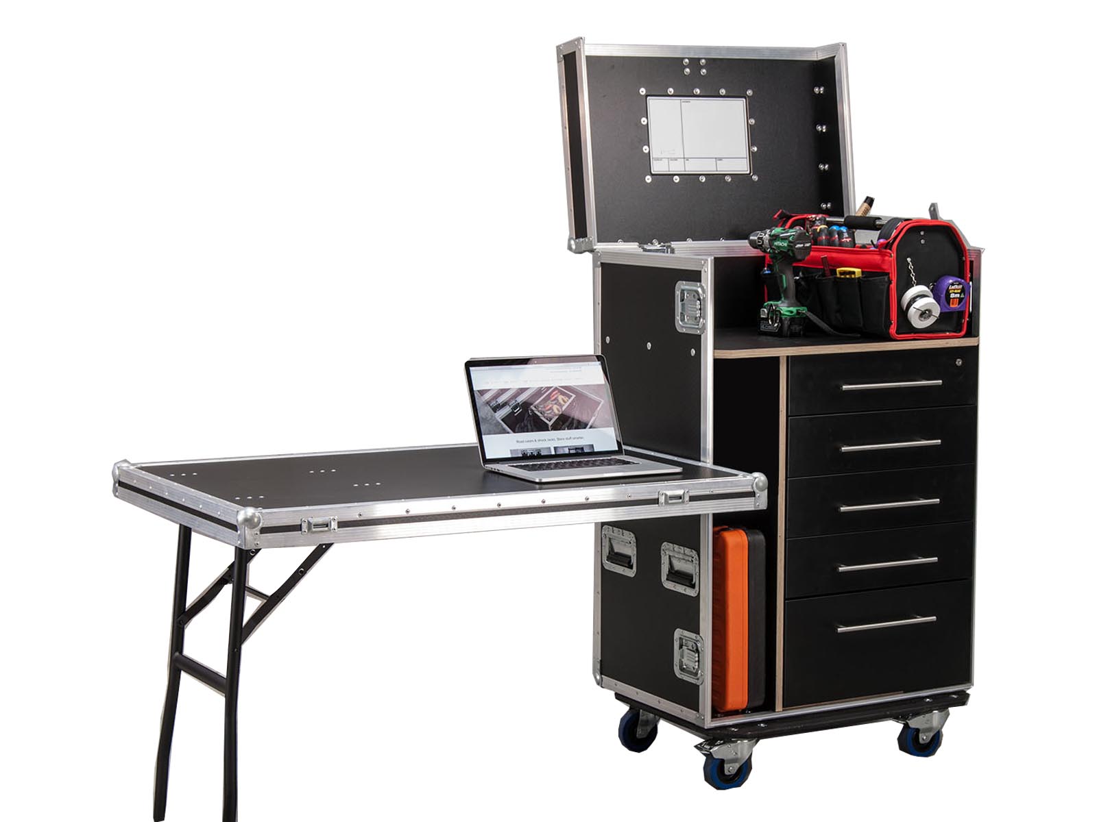 24 X 30 mobile production workstation workbox flight case