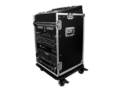 10U SLANT MIXER RACK / 14 U VERTICAL RACK SYSTEM WITH CASTER BOARD
