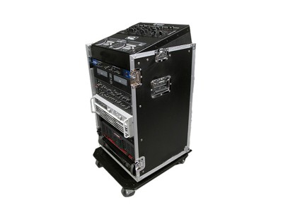 10U SLANT MIXER RACK / 16 U VERTICAL RACK SYSTEM WITH CASTER BOARD