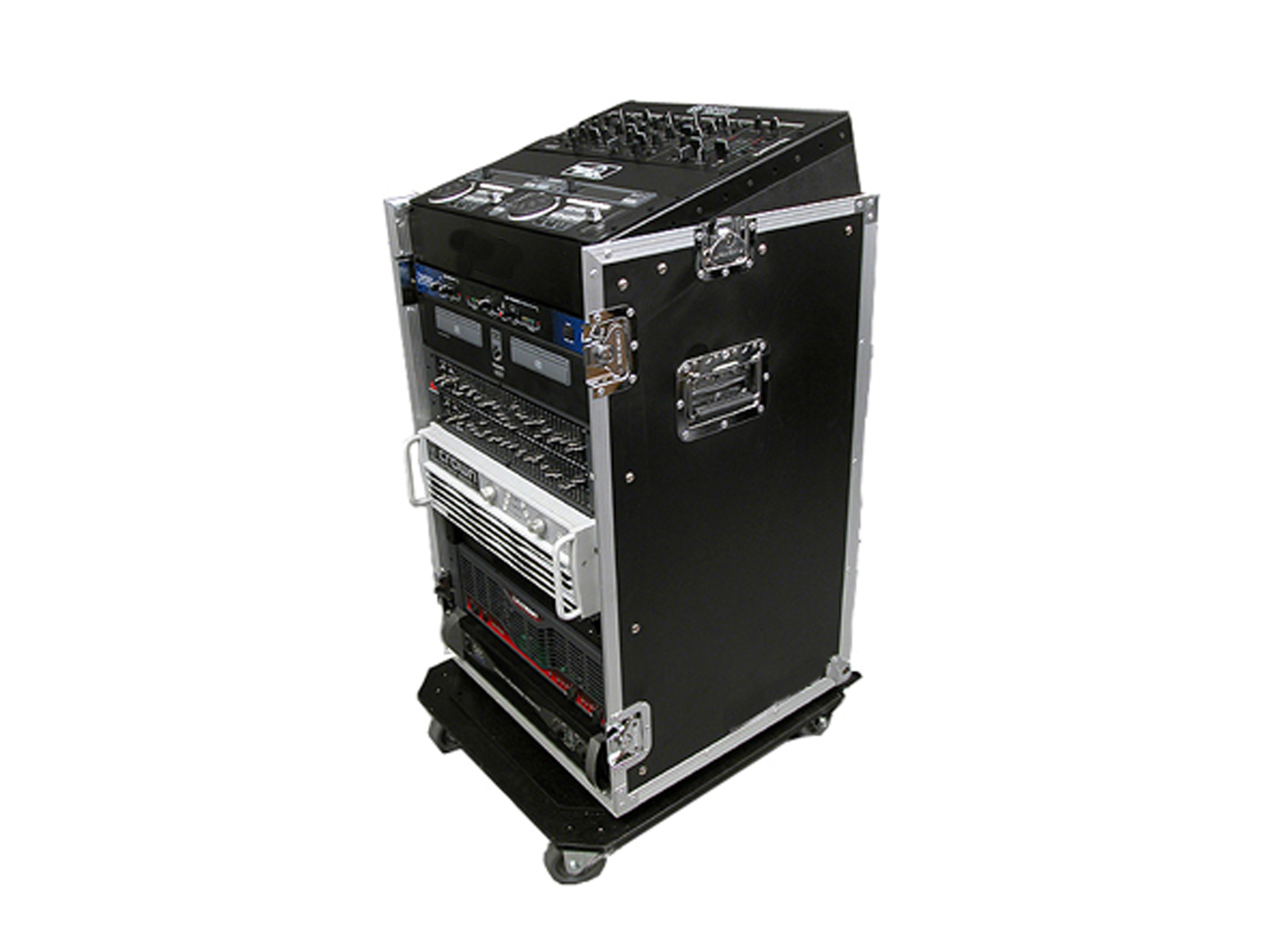 10U SLANT MIXER RACK / 16 U VERTICAL RACK SYSTEM WITH CASTER BOARD