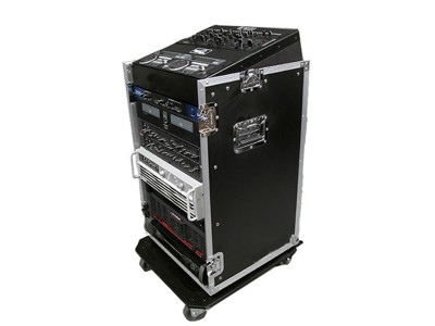 10U SLANT MIXER RACK / 18 U VERTICAL RACK SYSTEM  WITH CASTER BOARD