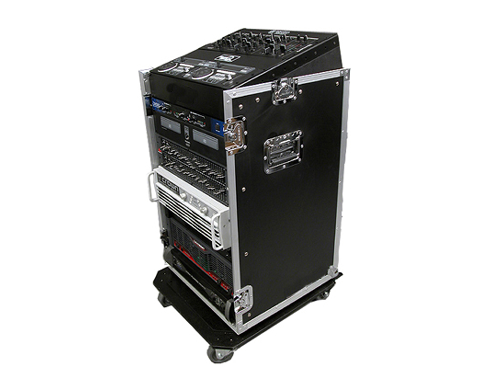 10U SLANT MIXER RACK / 18 U VERTICAL RACK SYSTEM  WITH CASTER BOARD