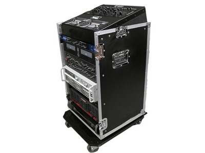 10U SLANT MIXER RACK / 20 U VERTICAL RACK SYSTEM  WITH CASTER BOARD