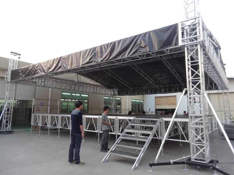 Tourgo Aluminum Adjustable Height Stage Platform and Aluminum Stage Truss Roof Design