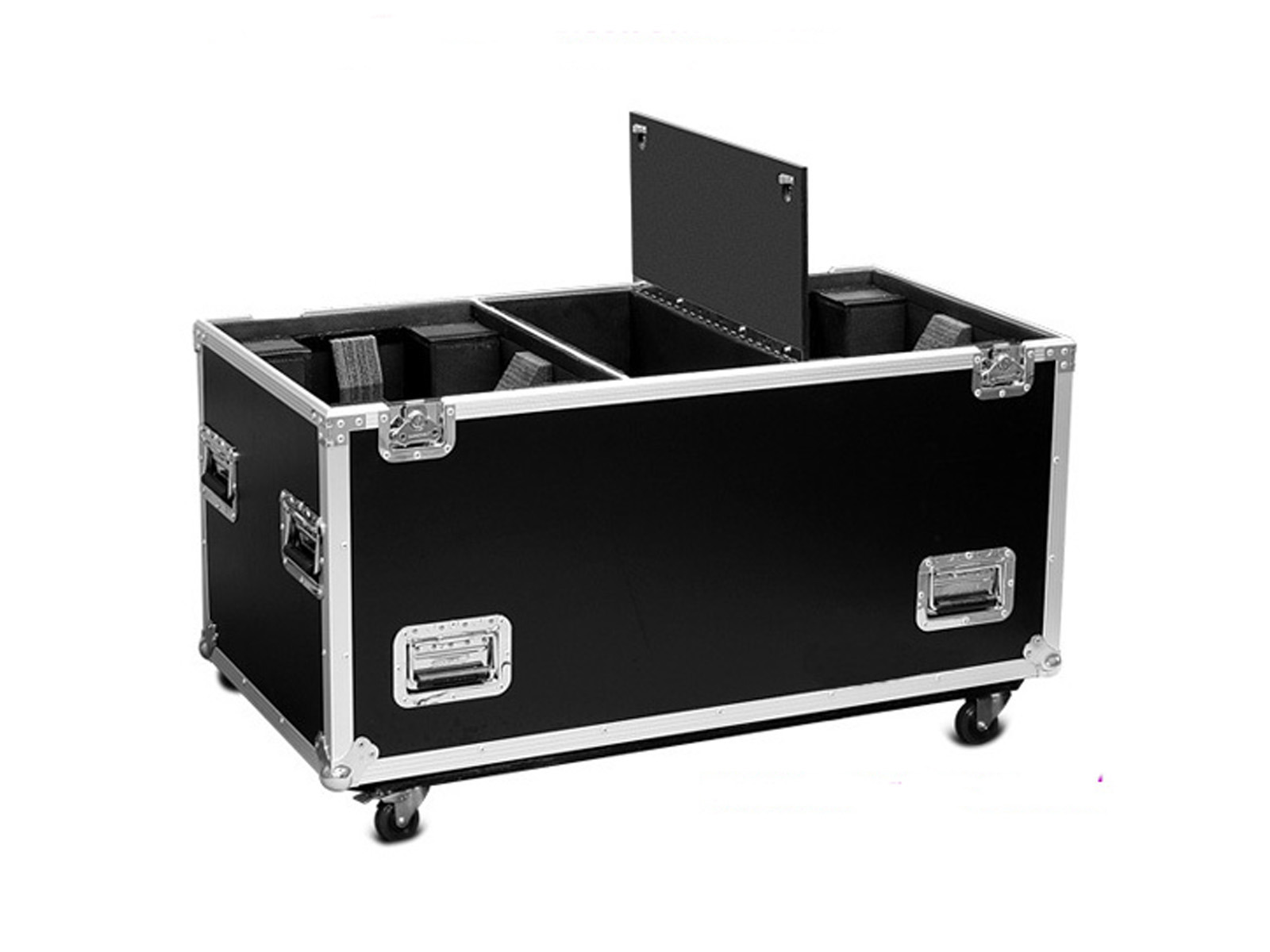 MOVING HEAD LIGHTING CASE FOR DUAL ROBE 575, WASH TYPE MOVING HEADS IN HANGING PISITION, WITH CASTER PLATES