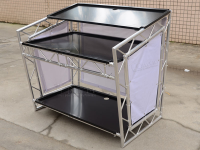 TourGo High Quality Foldable Mobile Aluminum DJ Table Truss Booth