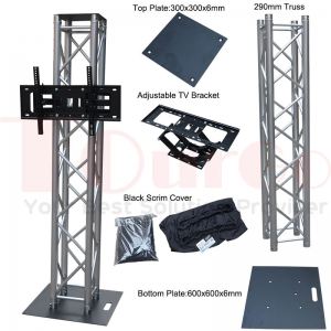 TourGo Aluminum Mobile Plasma TV Truss Stand DJ Lighting Truss Totem
