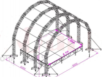 TourGo Outdoor Stage Concert Aluminum Circular Roof Truss