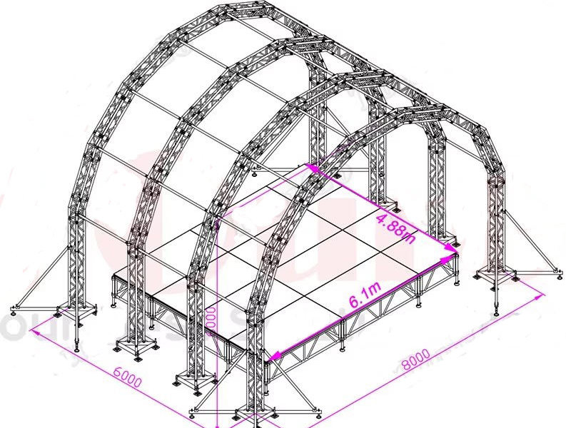 TourGo Outdoor Stage Concert Aluminum Circular Roof Truss