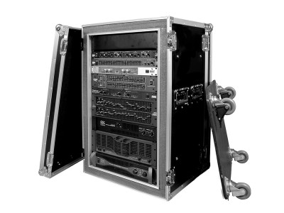 18U AMPLIFIER DELUXE CASE – 18 INCH SHOCK MOUNT WITH CASTER BOARD