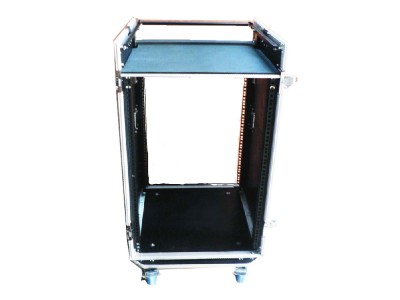 10U three-door open cover case with adjustable platform support